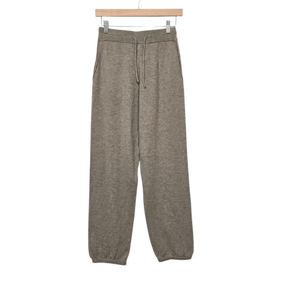 NWT Gentle Herd Women's 100% Wool Knit Lounge Pants Size 1 (US XS) Brown Elastic
